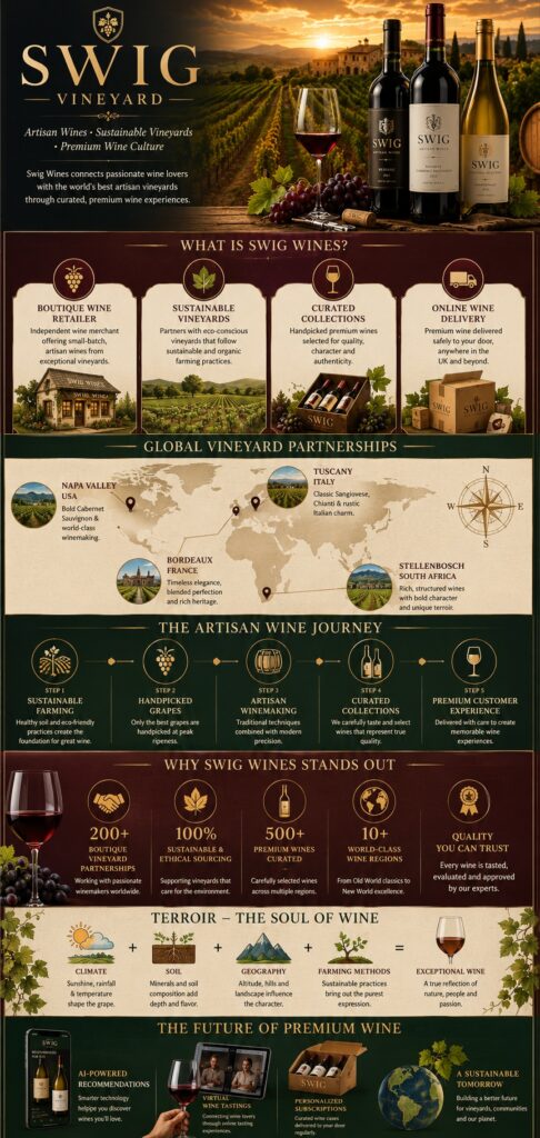 Swig Vineyard: Complete Guide to Swig Wines, Artisan Vineyards & Sustainable Wine Culture (2026) 2 Swig Vineyard