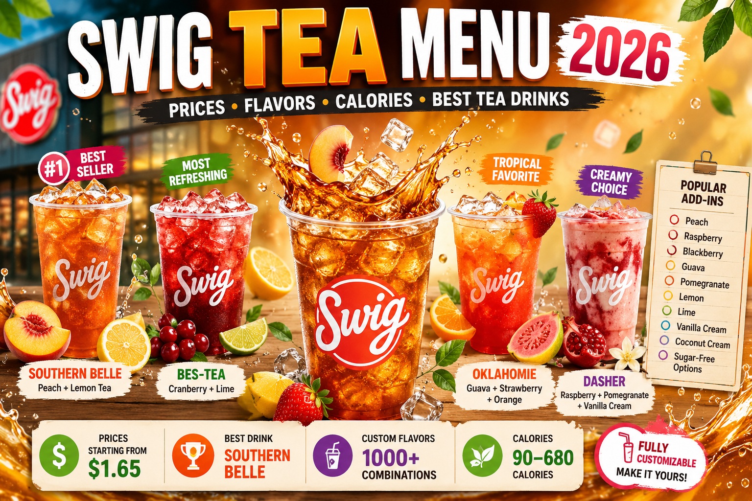 Swig Tea Menu