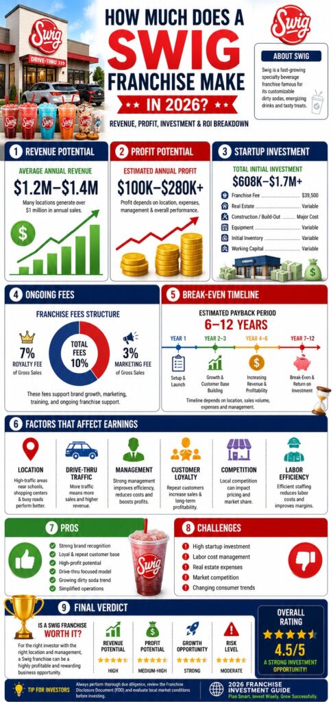 How Much Does a Swig Franchise Make in 2026? Revenue, Profit, Costs & Owner Earnings Explained 2 How Much Does a Swig Franchise Make in 2026
