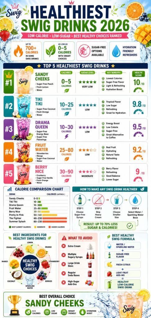 Healthiest Swig Drinks: The Best Low-Calorie and Low-Sugar Choices in 2026 2 Healthiest Swig Drinks